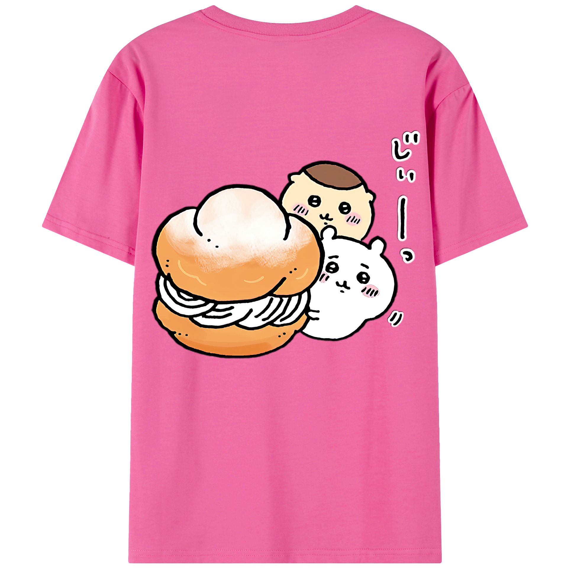 （画像用） ちいかわ くりまんじゅう Chii-kawa kuri manjū レディース半袖Tシャツ(バックプリント)